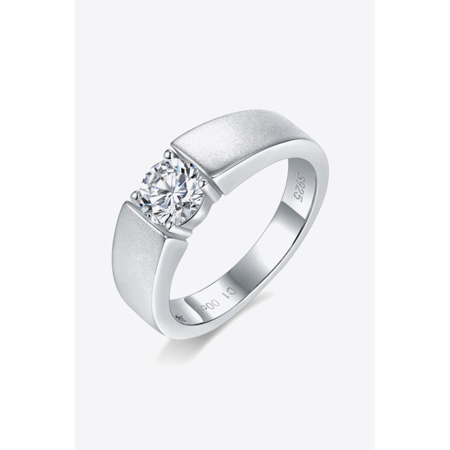 925 Sterling Silver I Carat Moissanite Ring