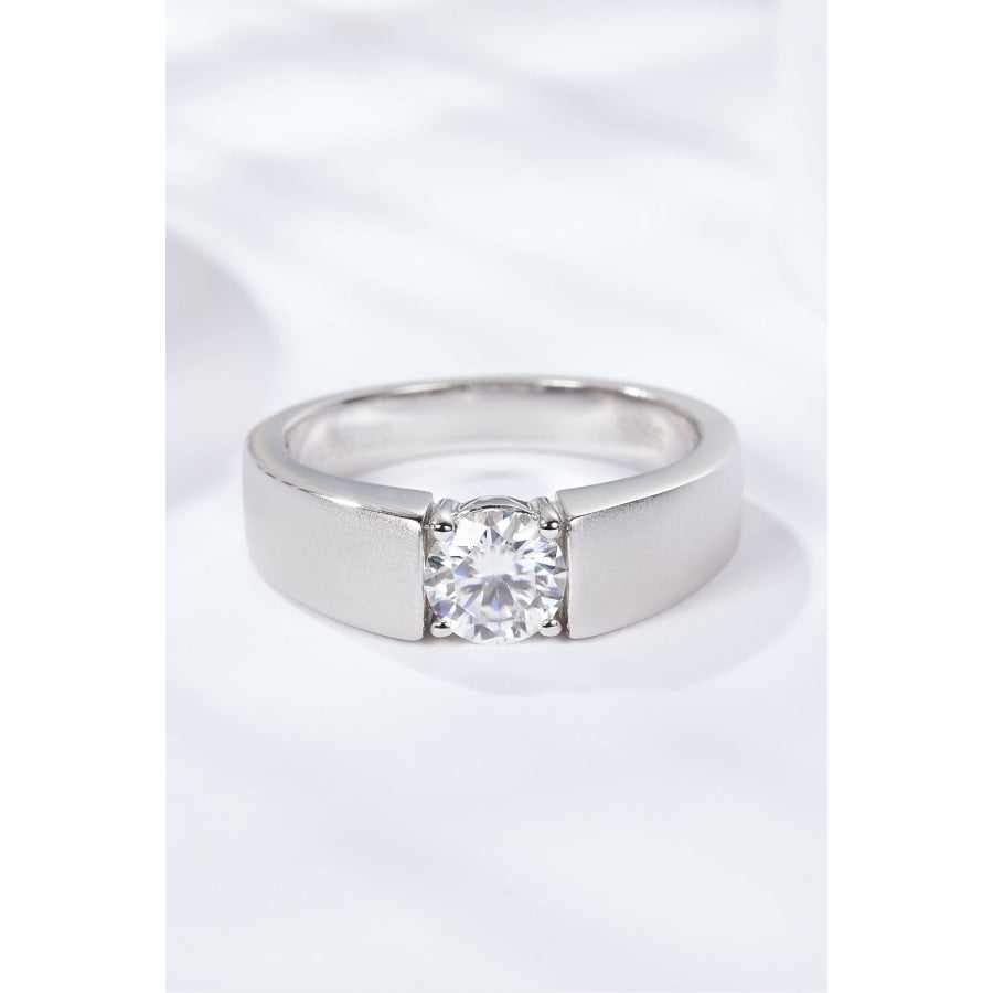 925 Sterling Silver I Carat Moissanite Ring