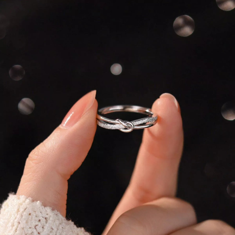 925 Sterling Silver Knot Ring Silver / One Size Apparel and Accessories