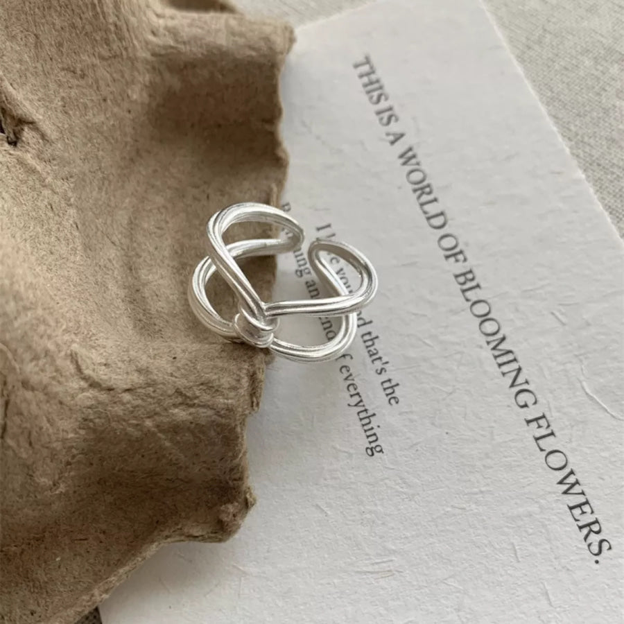 925 Sterling Silver Knot Ring Silver / One Size Apparel and Accessories