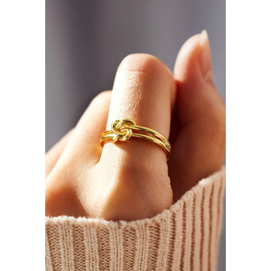 925 Sterling Silver Knotted Ring Apparel and Accessories