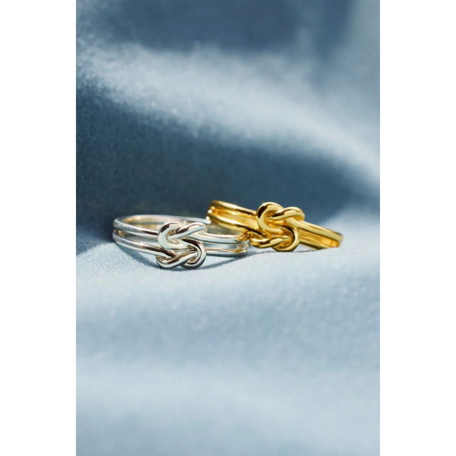 925 Sterling Silver Knotted Ring Apparel and Accessories