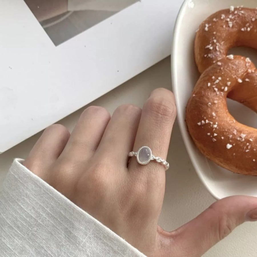 925 Sterling Silver Open Ring Silver / One Size Apparel and Accessories