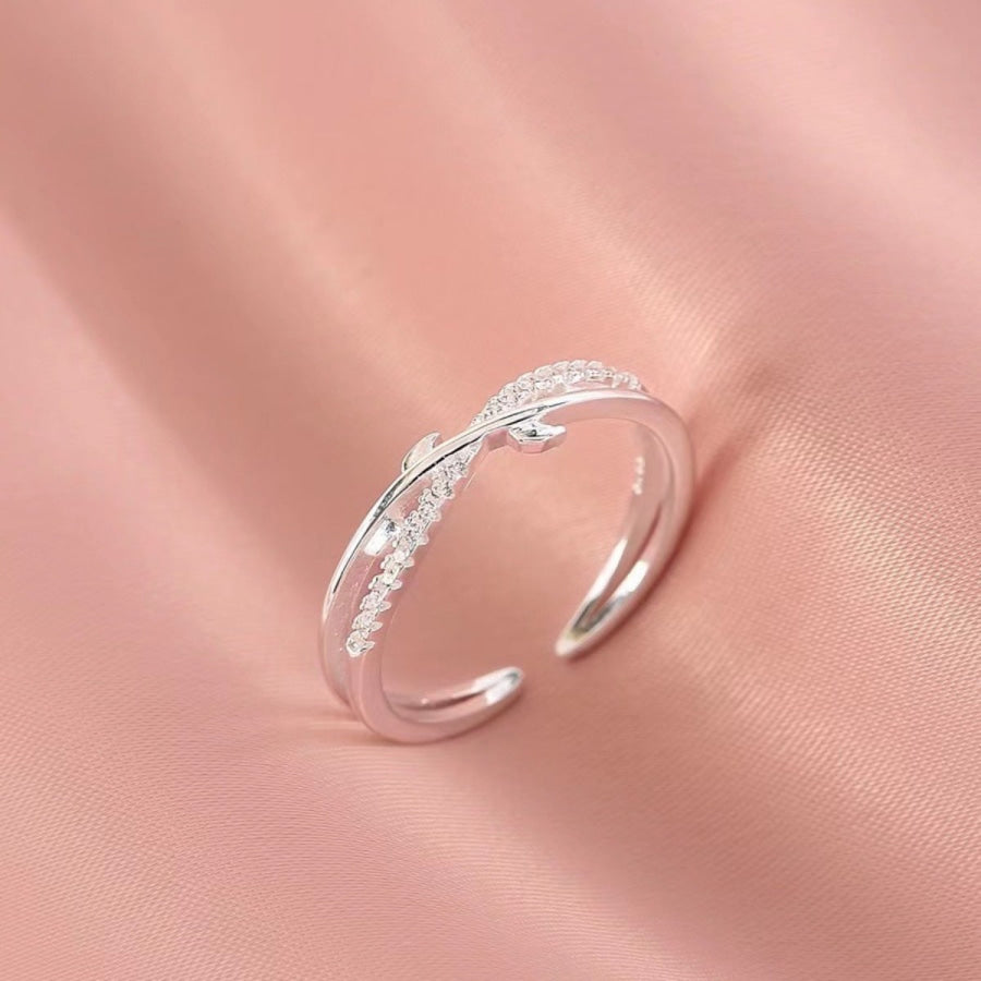 925 Sterling Silver Open Ring Silver / One Size Apparel and Accessories