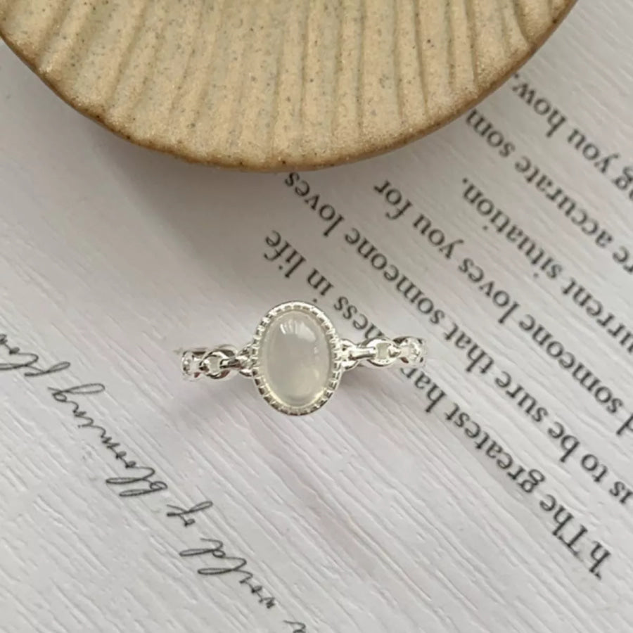 925 Sterling Silver Open Ring Silver / One Size Apparel and Accessories