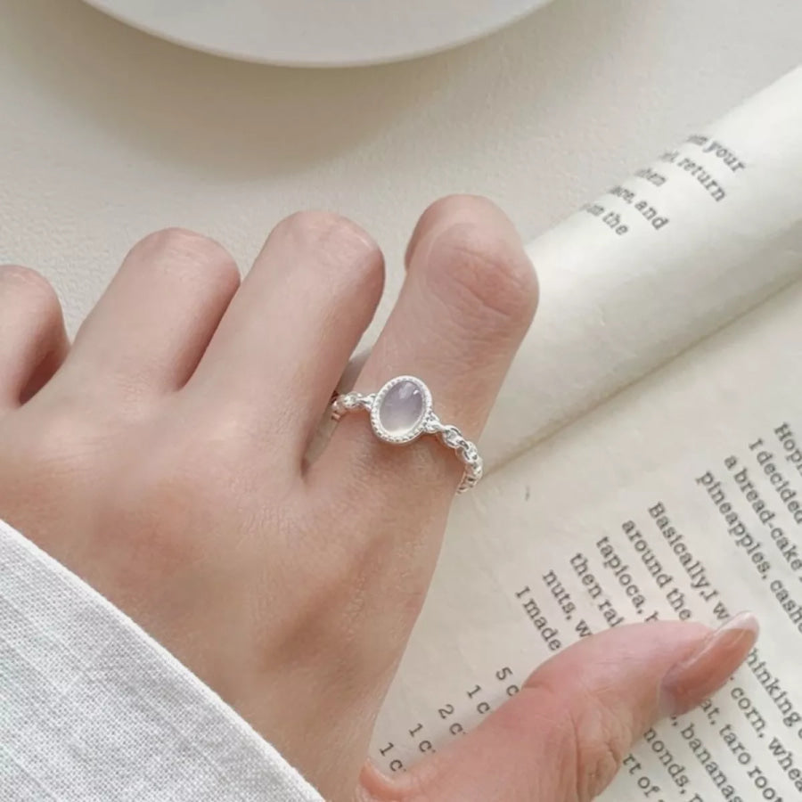 925 Sterling Silver Open Ring Silver / One Size Apparel and Accessories