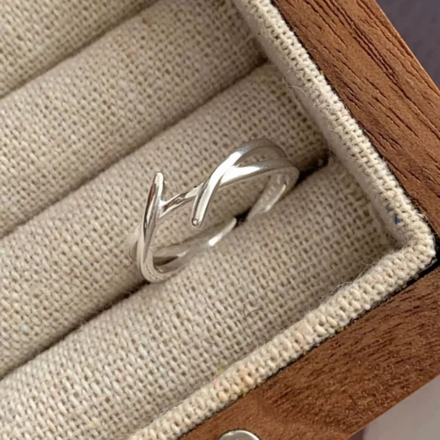 925 Sterling Silver Open Ring Silver / One Size Apparel and Accessories