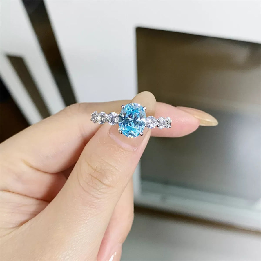 925 Sterling Silver Oval Ring Apparel and Accessories
