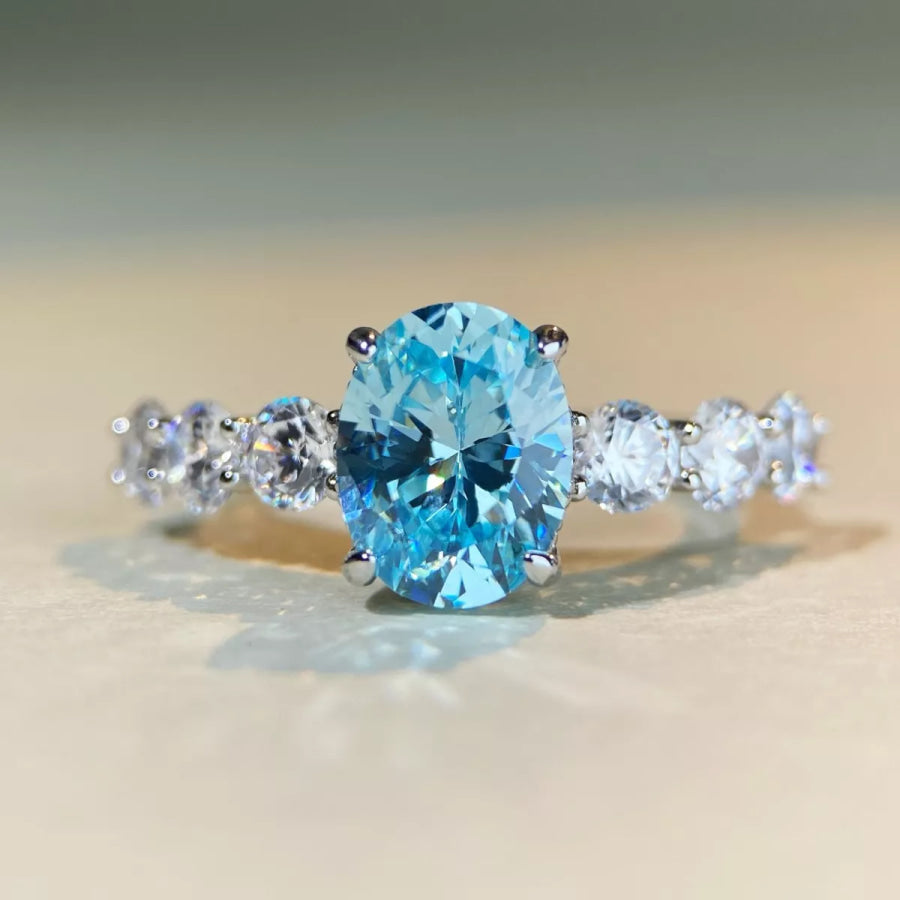 925 Sterling Silver Oval Ring Apparel and Accessories