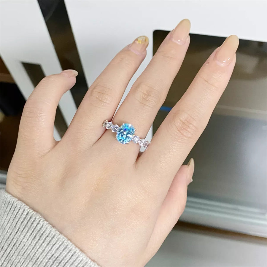 925 Sterling Silver Oval Ring Apparel and Accessories