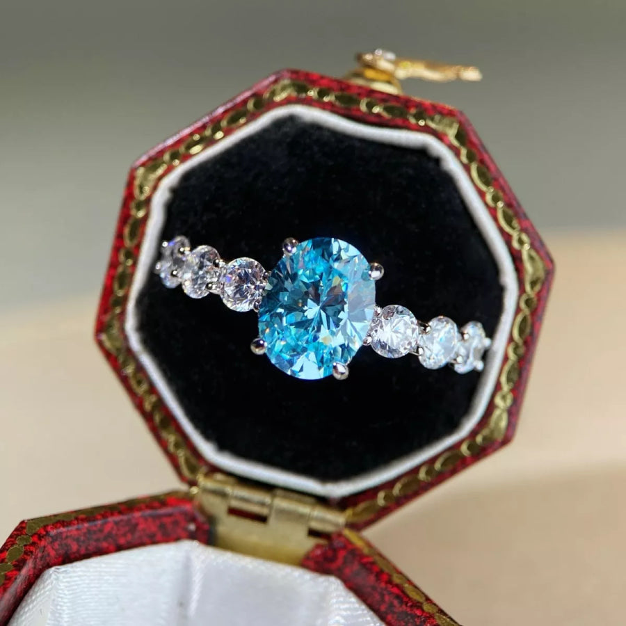 925 Sterling Silver Oval Ring Apparel and Accessories