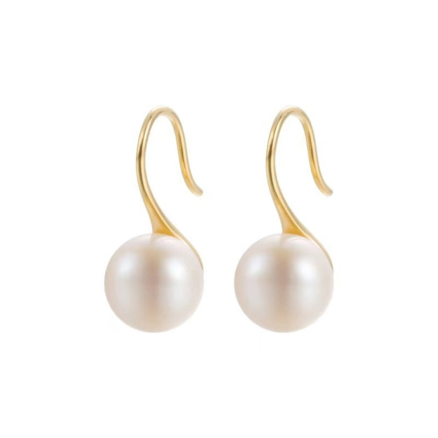 925 Sterling Silver Pearl Drop Earrings Apparel and Accessories