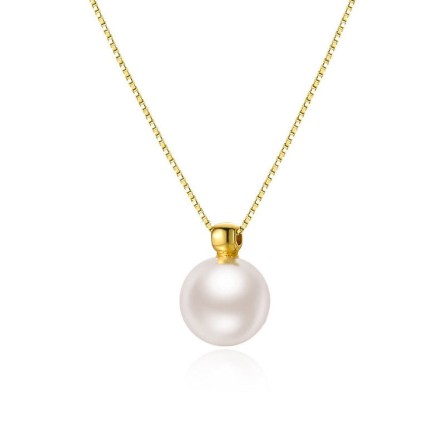 925 Sterling Silver Pearl Pendant Necklace Apparel and Accessories