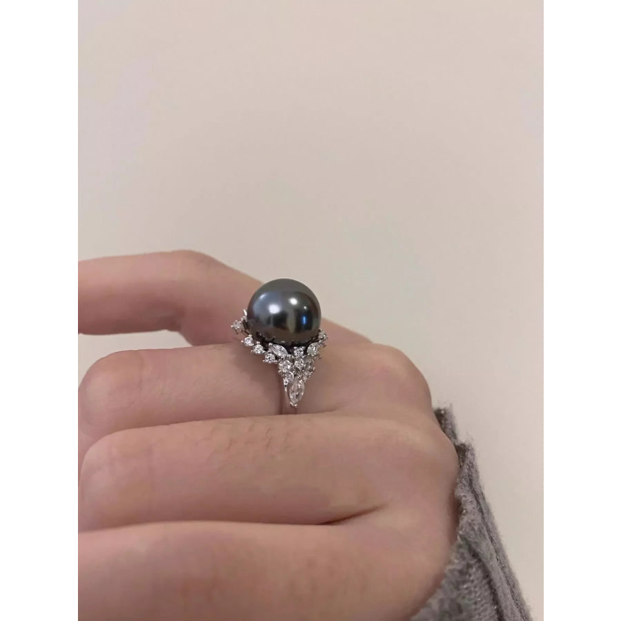 925 Sterling Silver Pearl Ring Apparel and Accessories