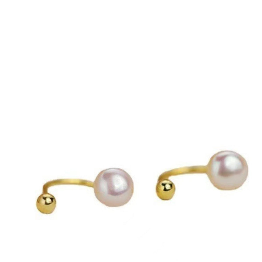 925 Sterling Silver Pearl Stud Earrings Apparel and Accessories