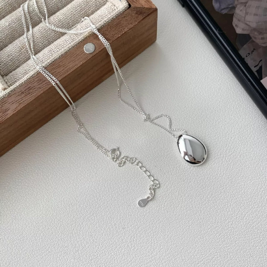 925 Sterling Silver Pendant Necklace Silver / One Size Apparel and Accessories