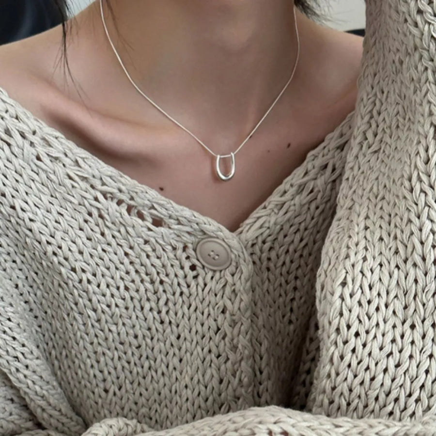 925 Sterling Silver Pendant Necklace Silver / One Size Apparel and Accessories