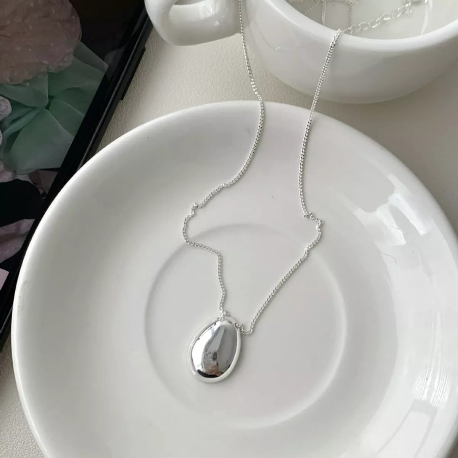 925 Sterling Silver Pendant Necklace Silver / One Size Apparel and Accessories