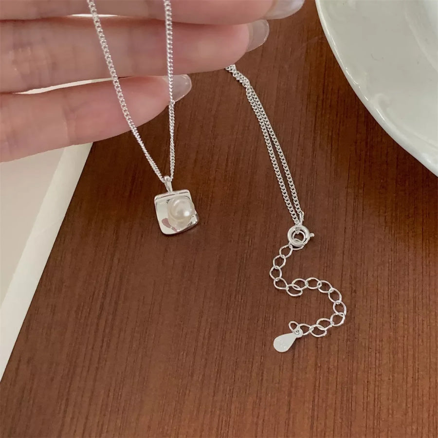 925 Sterling Silver Pendant Necklace Silver / One Size Apparel and Accessories
