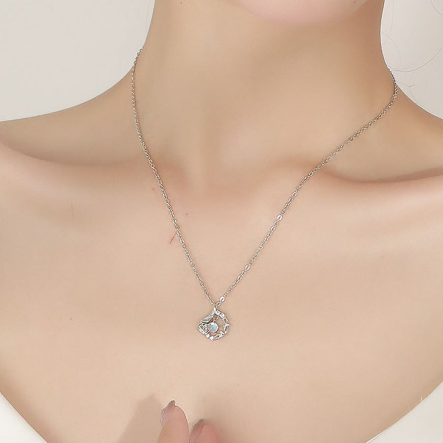 925 Sterling Silver Pendant Necklace Silver / One Size Apparel and Accessories