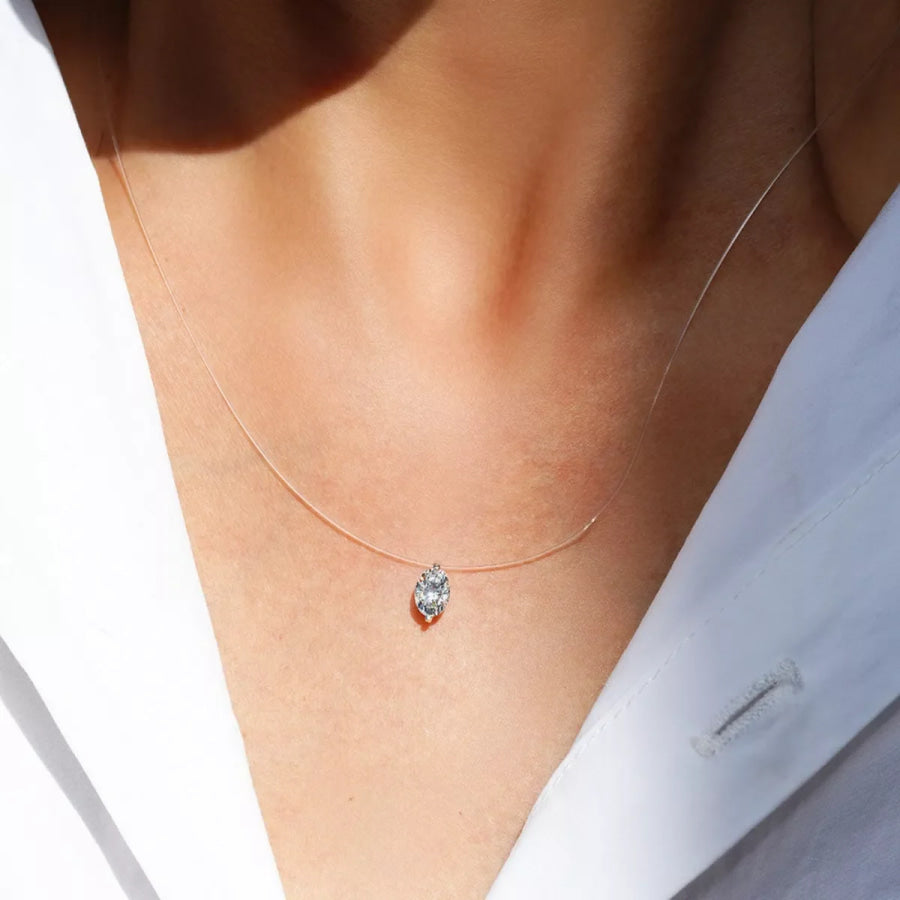 925 Sterling Silver Pendant Necklace Silver / onesize Apparel and Accessories
