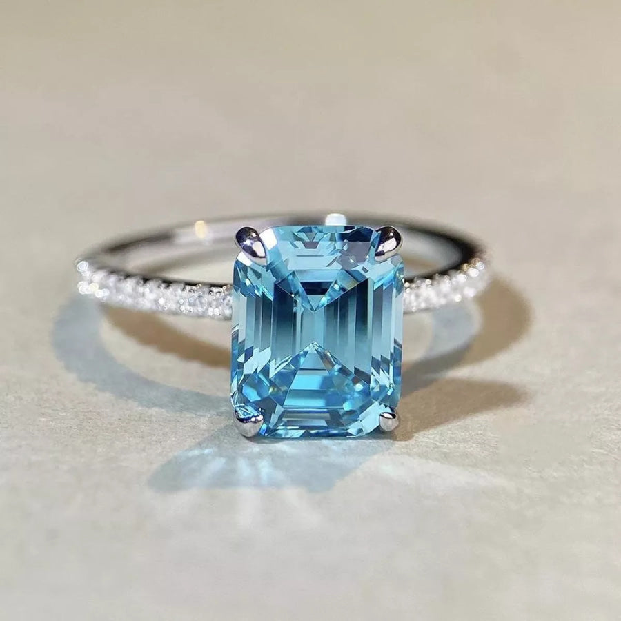925 Sterling Silver Rectangle Ring Apparel and Accessories