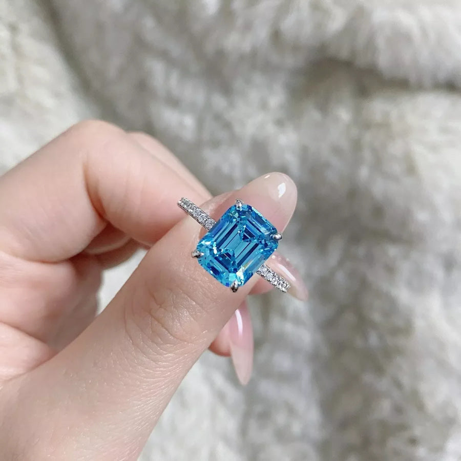 925 Sterling Silver Rectangle Ring Apparel and Accessories