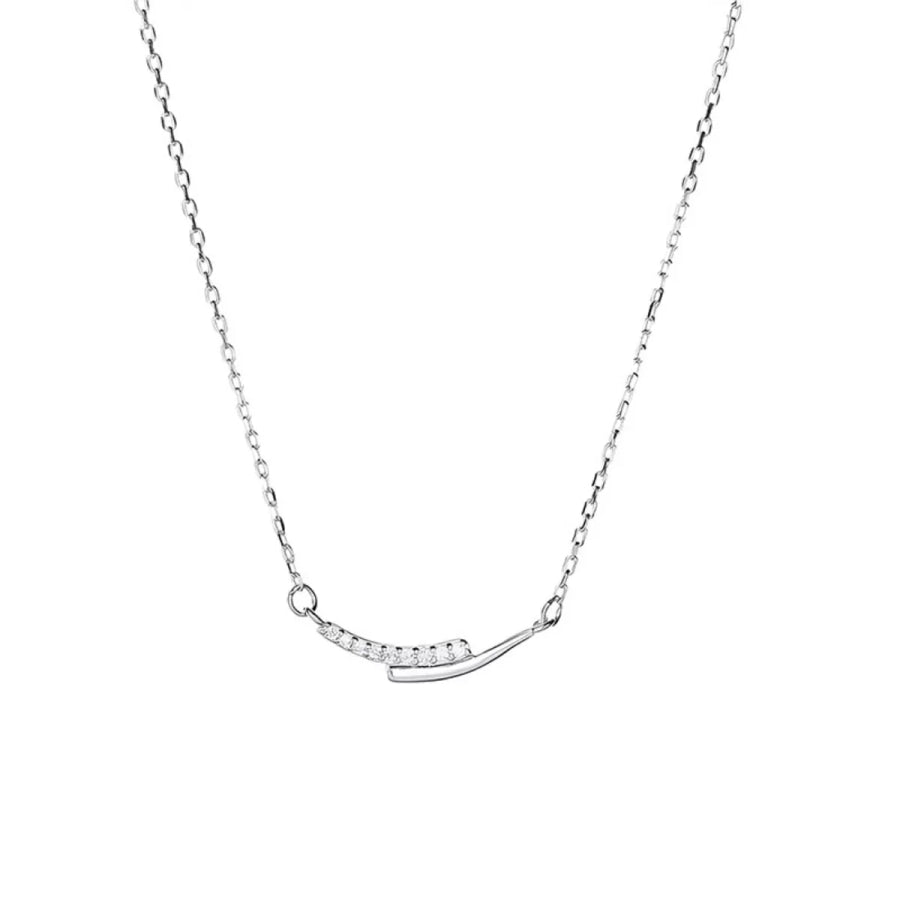 925 Sterling Silver Rhinestone Necklace Apparel and Accessories