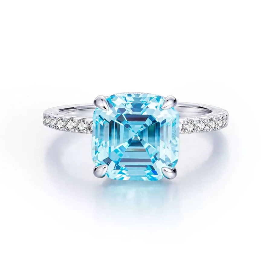 925 Sterling Silver Square Ring Apparel and Accessories