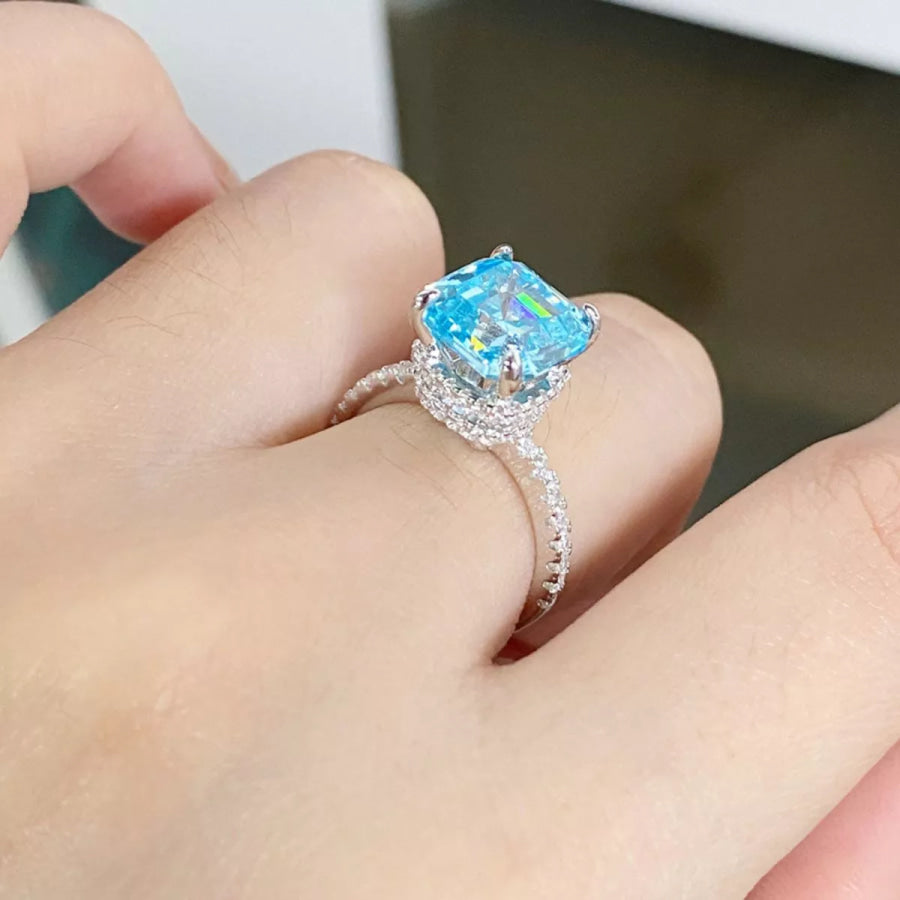 925 Sterling Silver Square Ring Apparel and Accessories
