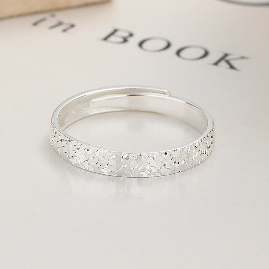 925 Sterling Silver Textured Ring Apparel and Accessories