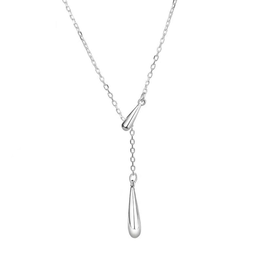 925 Sterling Silver Y-Shaped Pendant Necklace Apparel and Accessories