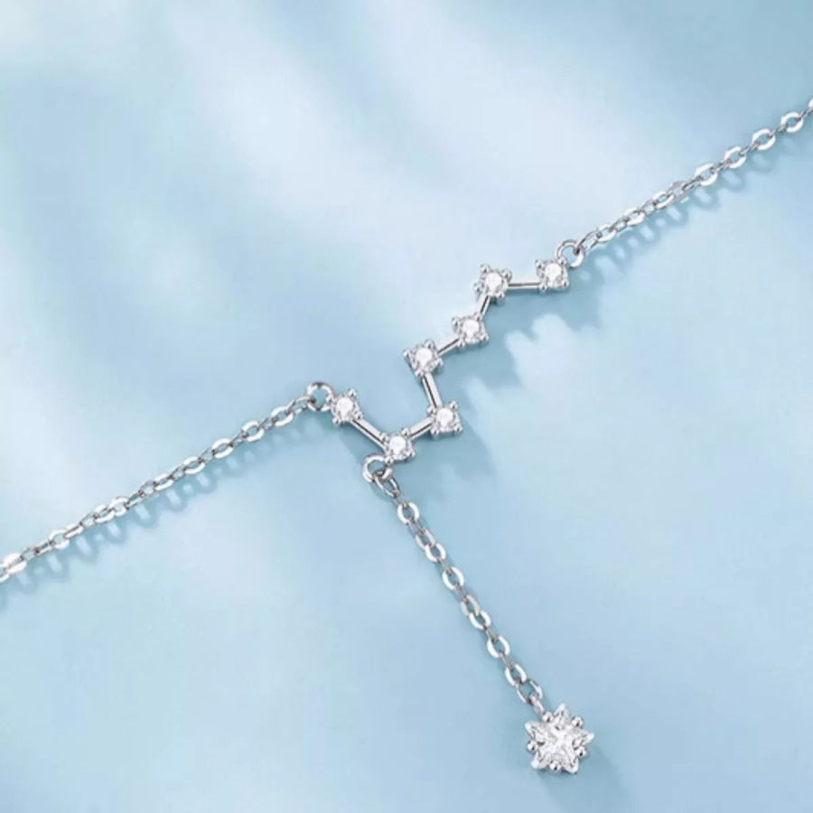 925 Sterling Silver Zircon Anklet Bracelets Silver / onesize Apparel and Accessories