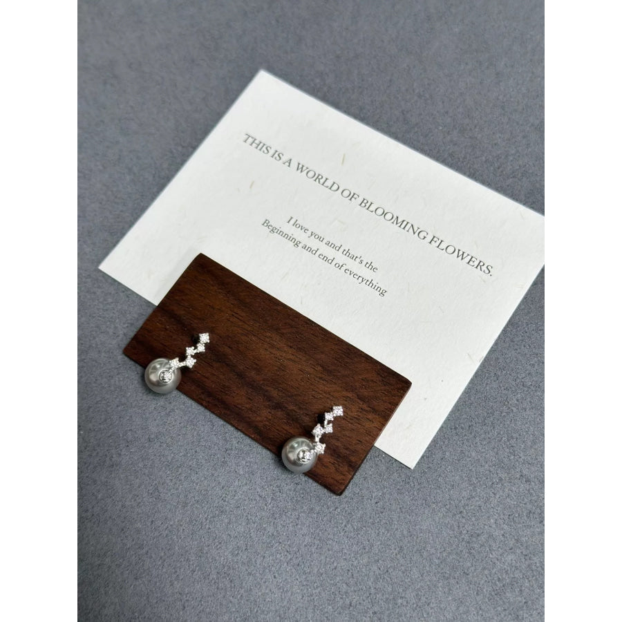 925 Sterling Silver Zircon Earrings Apparel and Accessories