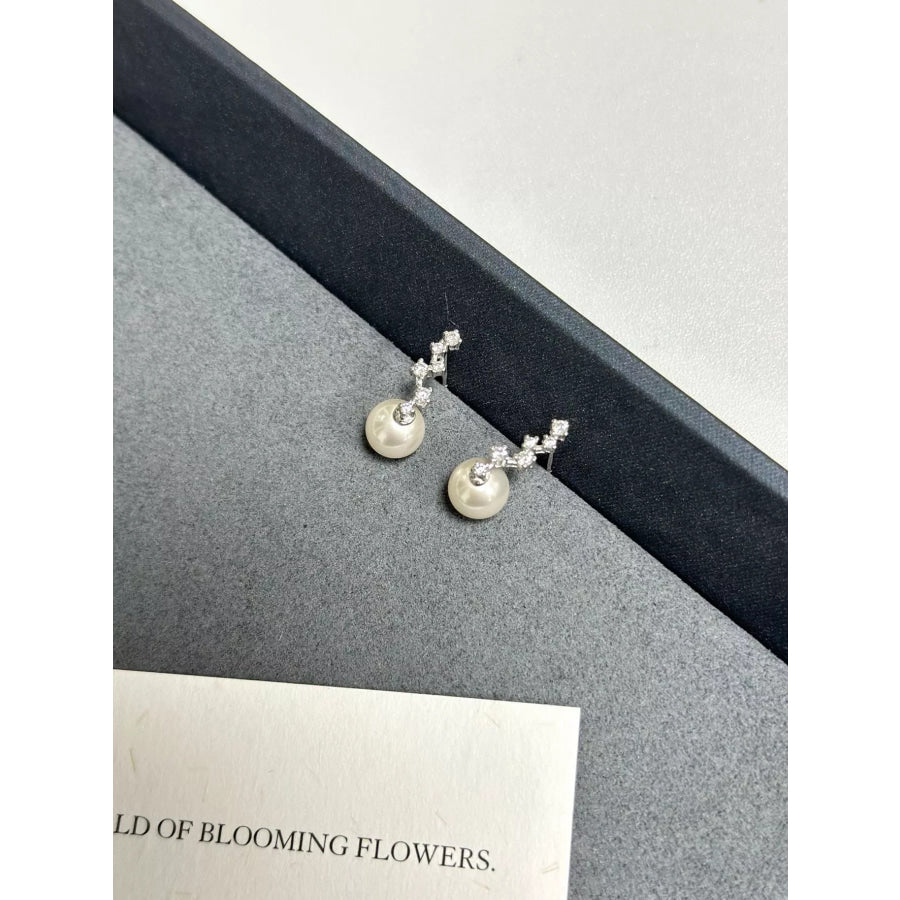 925 Sterling Silver Zircon Earrings Apparel and Accessories