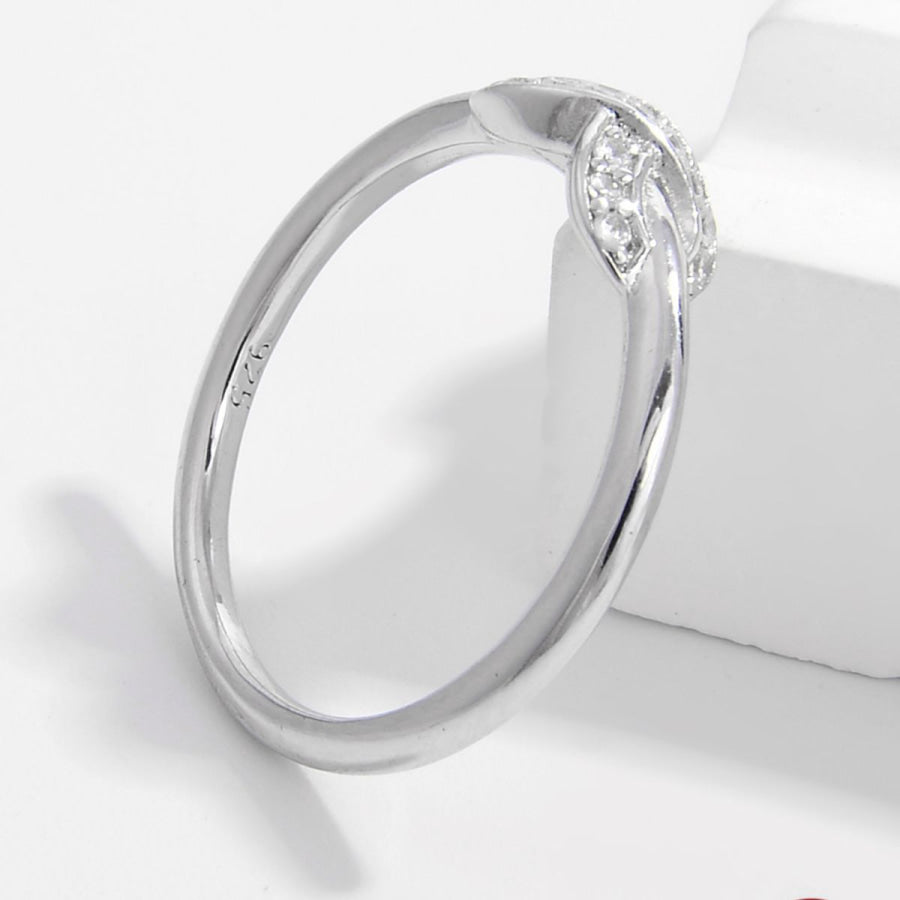 925 Sterling Silver Zircon Geometric Ring Apparel and Accessories