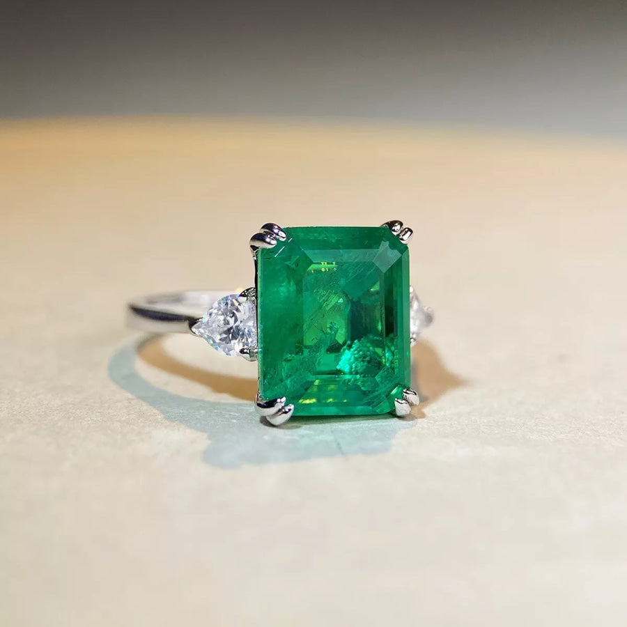 925 Sterling Silver Zircon Geometric Ring Apparel and Accessories