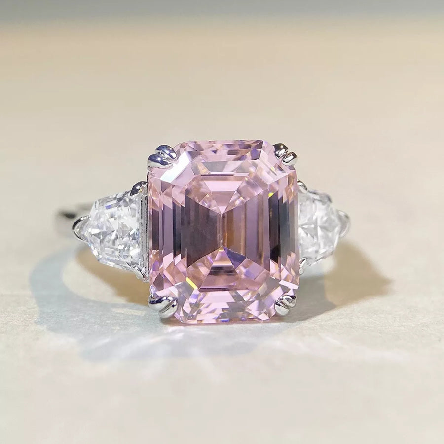 925 Sterling Silver Zircon Geometric Ring Apparel and Accessories