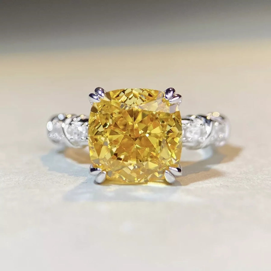 925 Sterling Silver Zircon Geometric Ring Apparel and Accessories