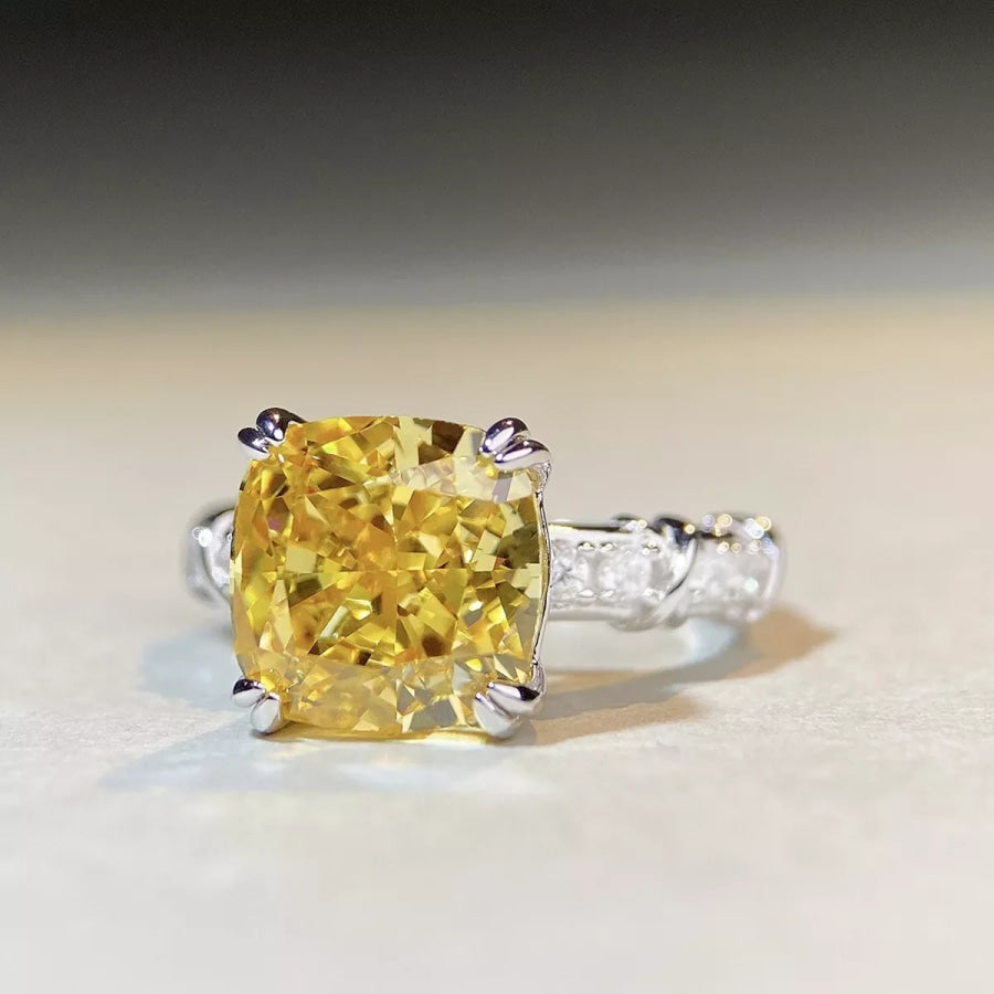 925 Sterling Silver Zircon Geometric Ring Apparel and Accessories