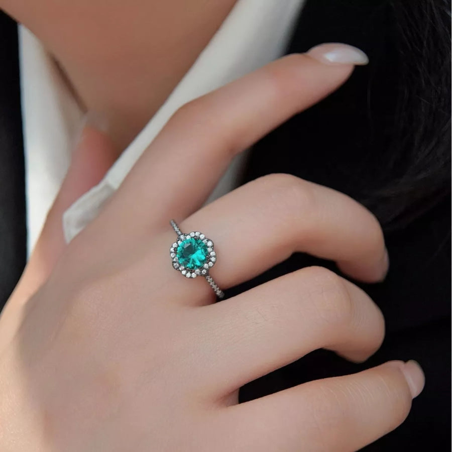 925 Sterling Silver Zircon Minimalist Ring Apparel and Accessories