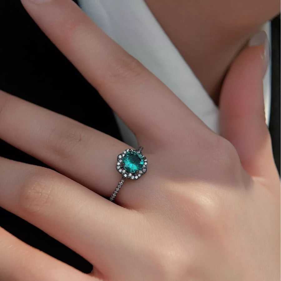 925 Sterling Silver Zircon Minimalist Ring Apparel and Accessories