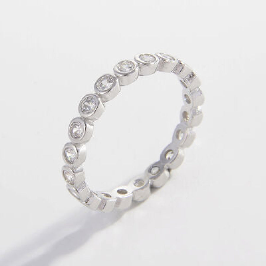 925 Sterling Silver Zircon Ring / 6 Apparel and Accessories