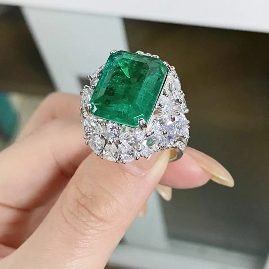 925 Sterling Silver Zircon Ring Apparel and Accessories