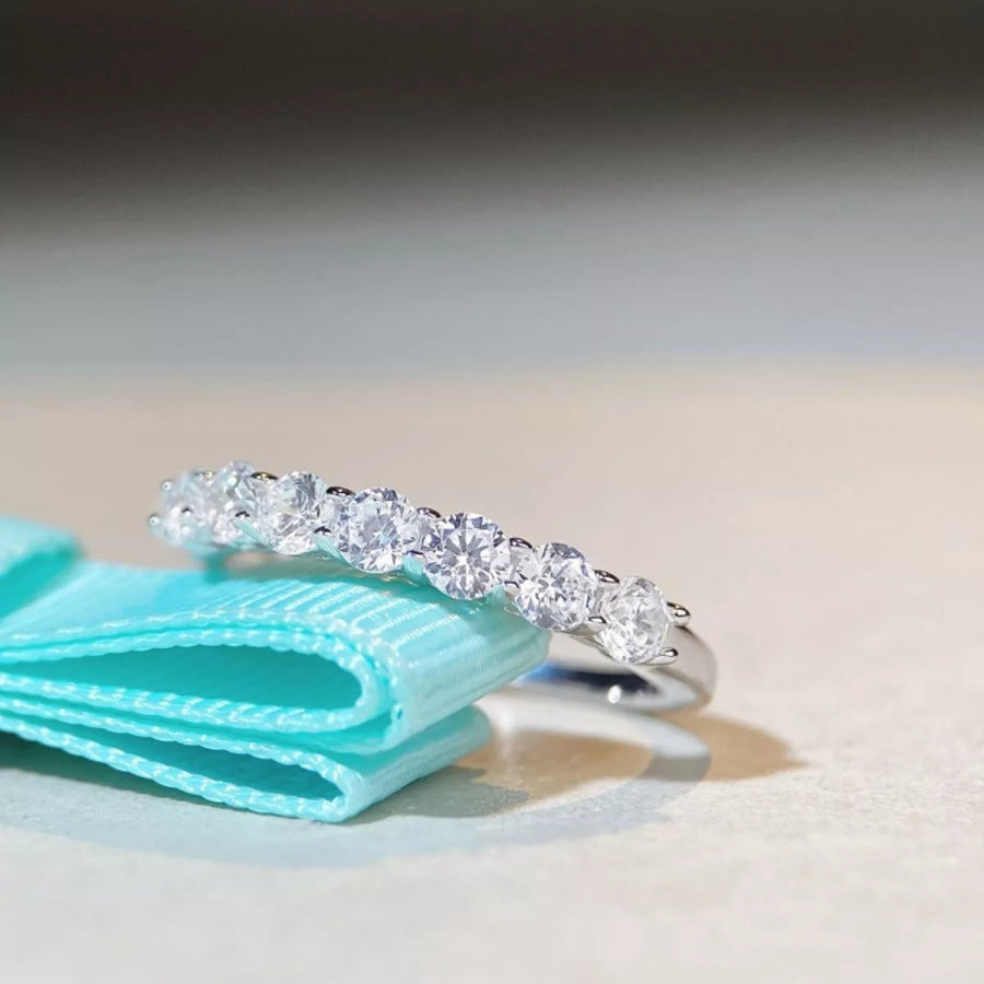 925 Sterling Silver Zircon Ring Apparel and Accessories