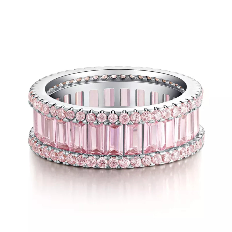 925 Sterling Silver Zircon Ring Apparel and Accessories