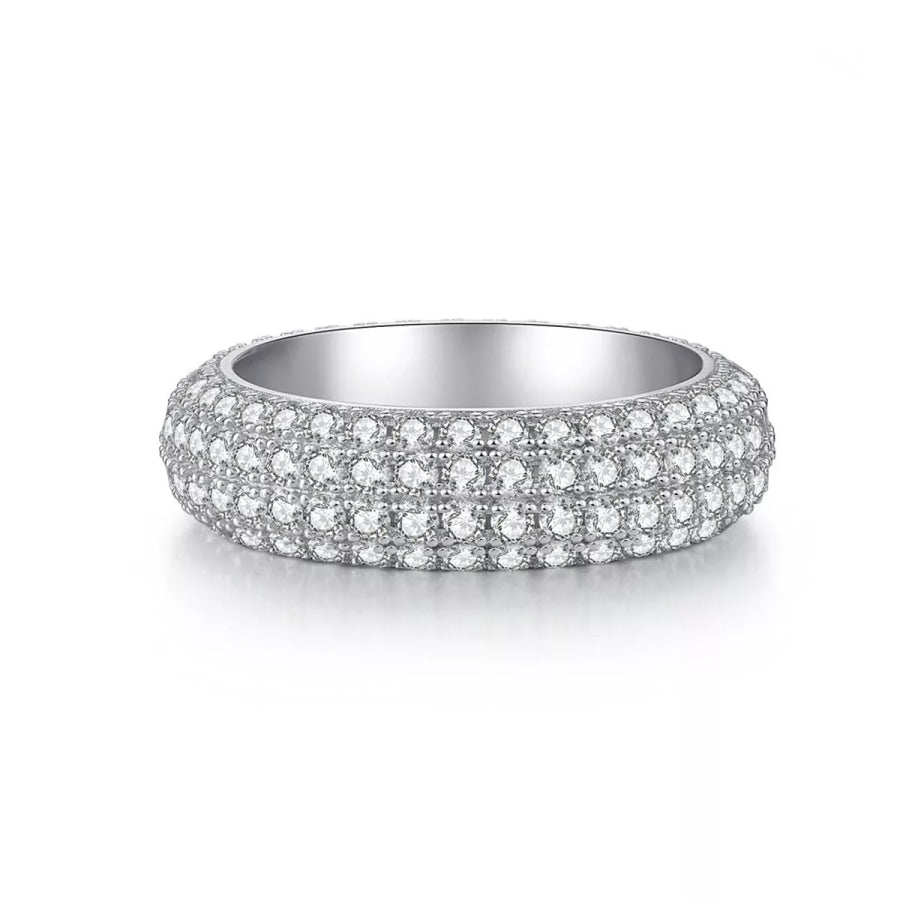 925 Sterling Silver Zircon Ring Apparel and Accessories