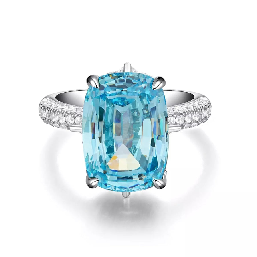 925 Sterling Silver Zircon Ring Apparel and Accessories