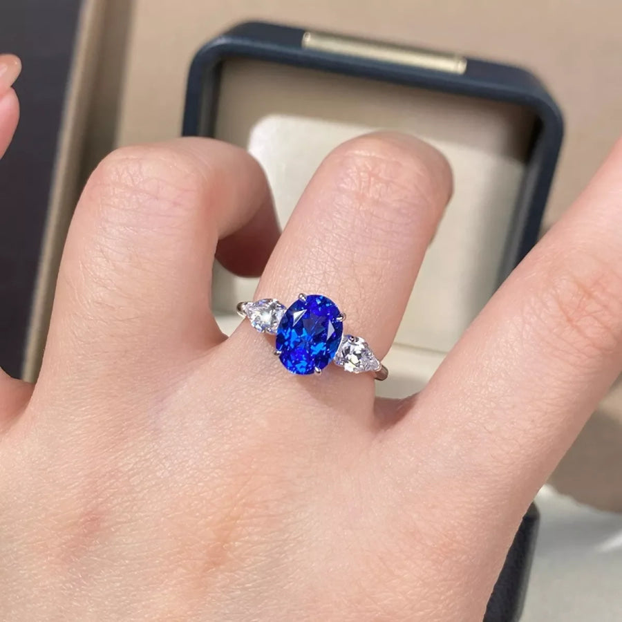 925 Sterling Silver Zircon Ring Apparel and Accessories