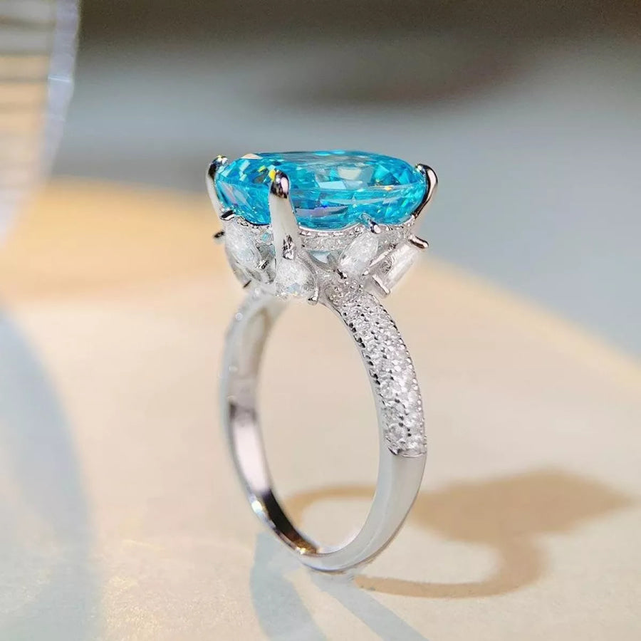 925 Sterling Silver Zircon Ring Apparel and Accessories